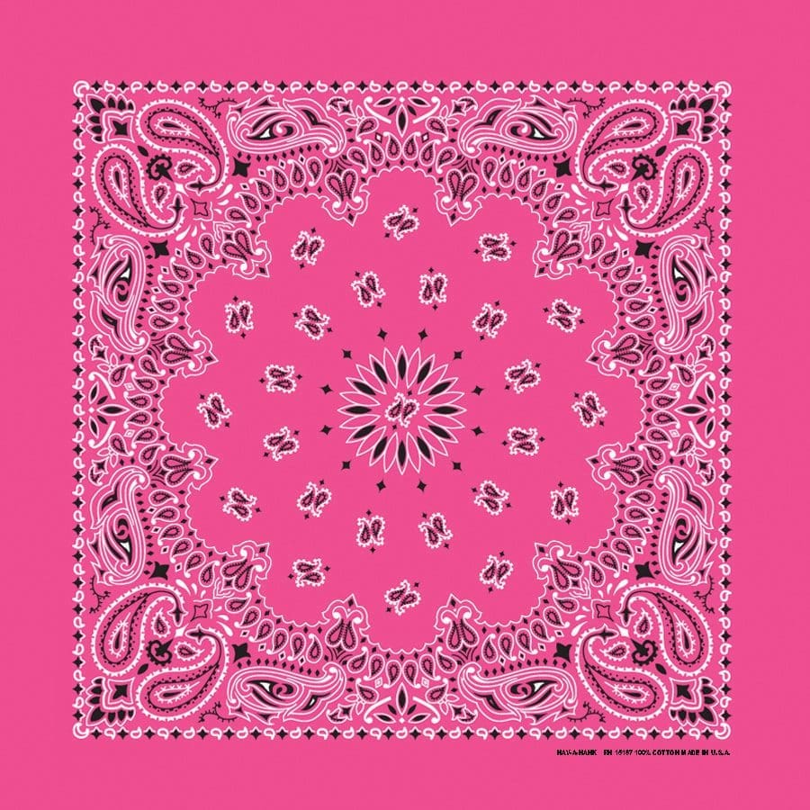 Classic Paisley 100% Cotton Bandana with Custom Chainstitch