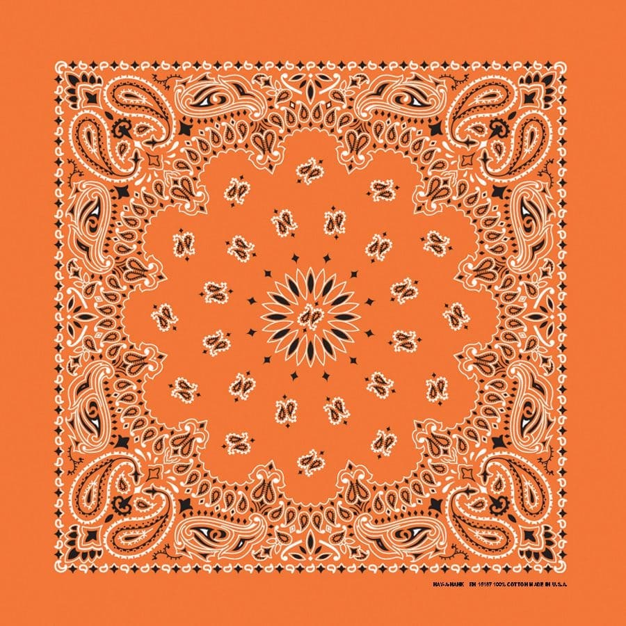 Classic Paisley 100% Cotton Bandana with Custom Chainstitch