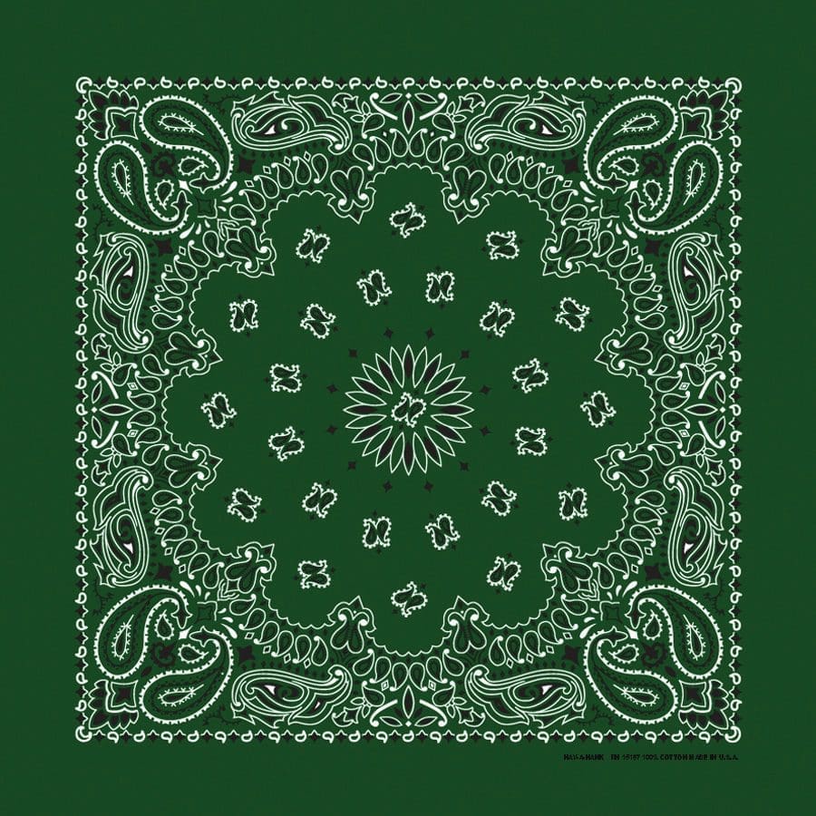 Classic Paisley 100% Cotton Bandana with Custom Chainstitch