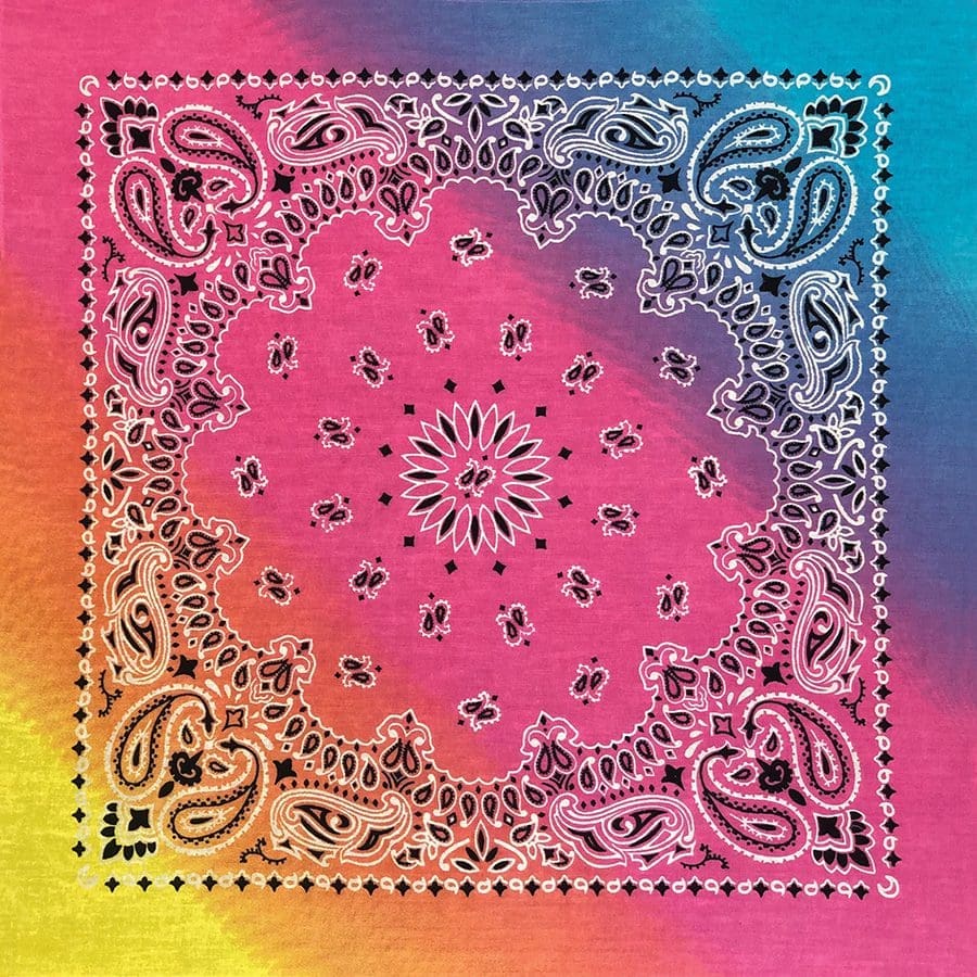 Classic Paisley 100% Cotton Bandana with Custom Chainstitch