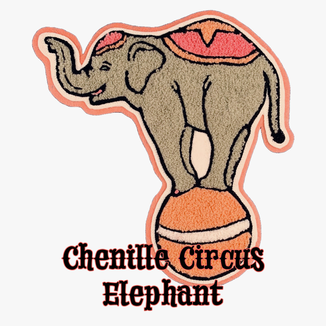 Chenille Circus Elephant Patch