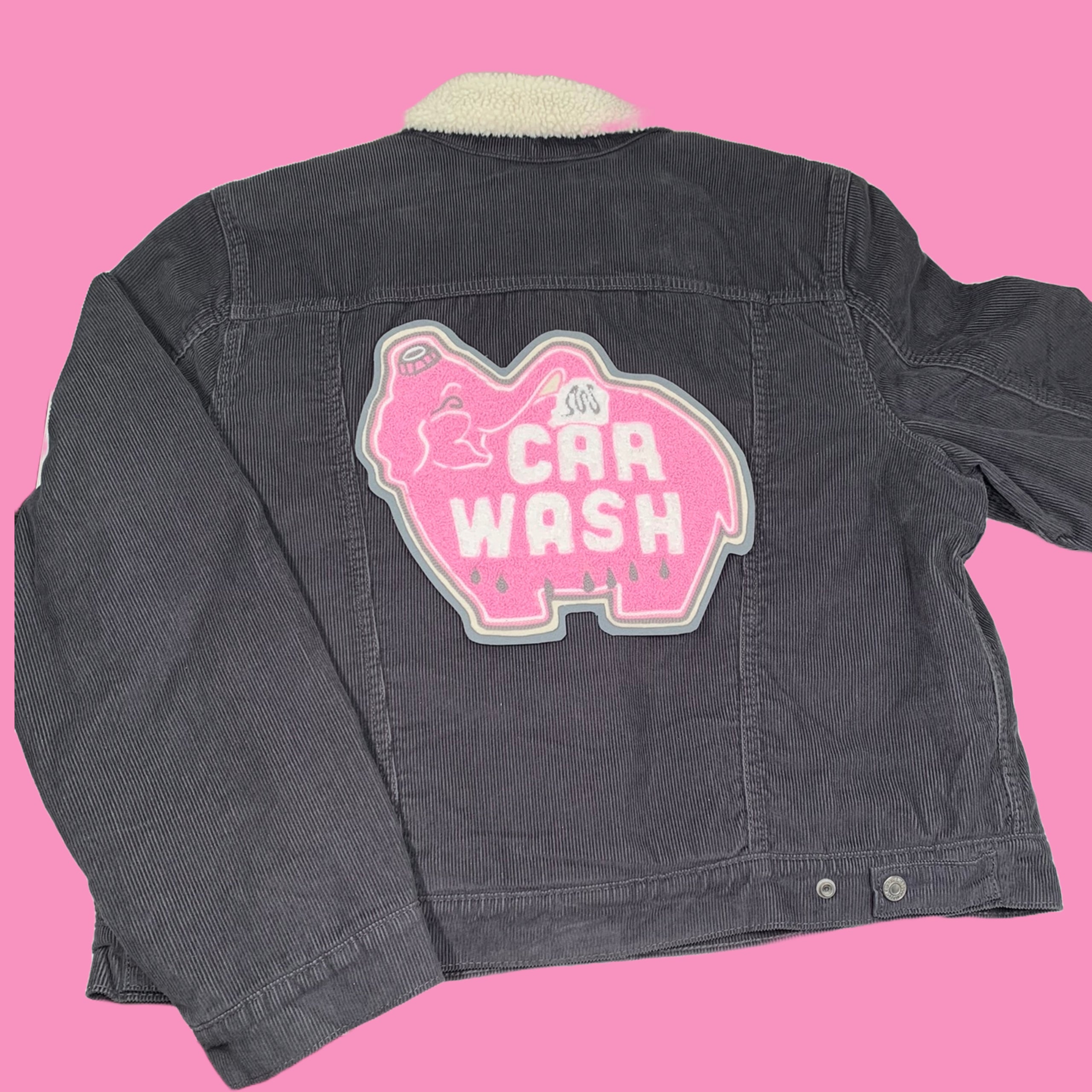 Elephant Car Wash Chenille Patch