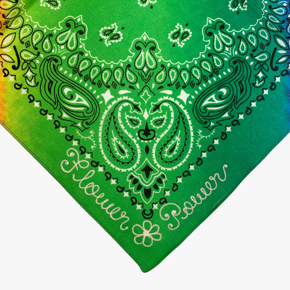 Summer of Love Rainbow Chainstitch Bandana