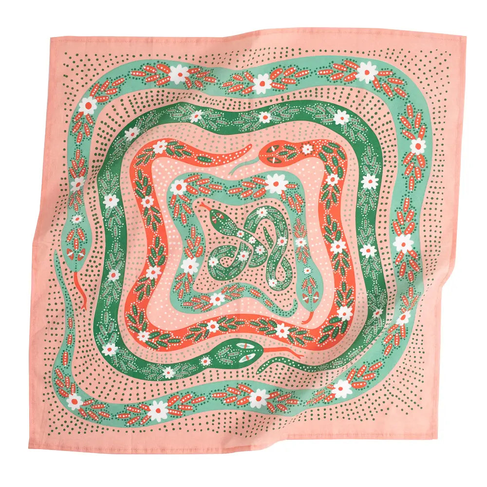 Snake Bandana by Handker + Custom Chainstitch by Fever Stitch