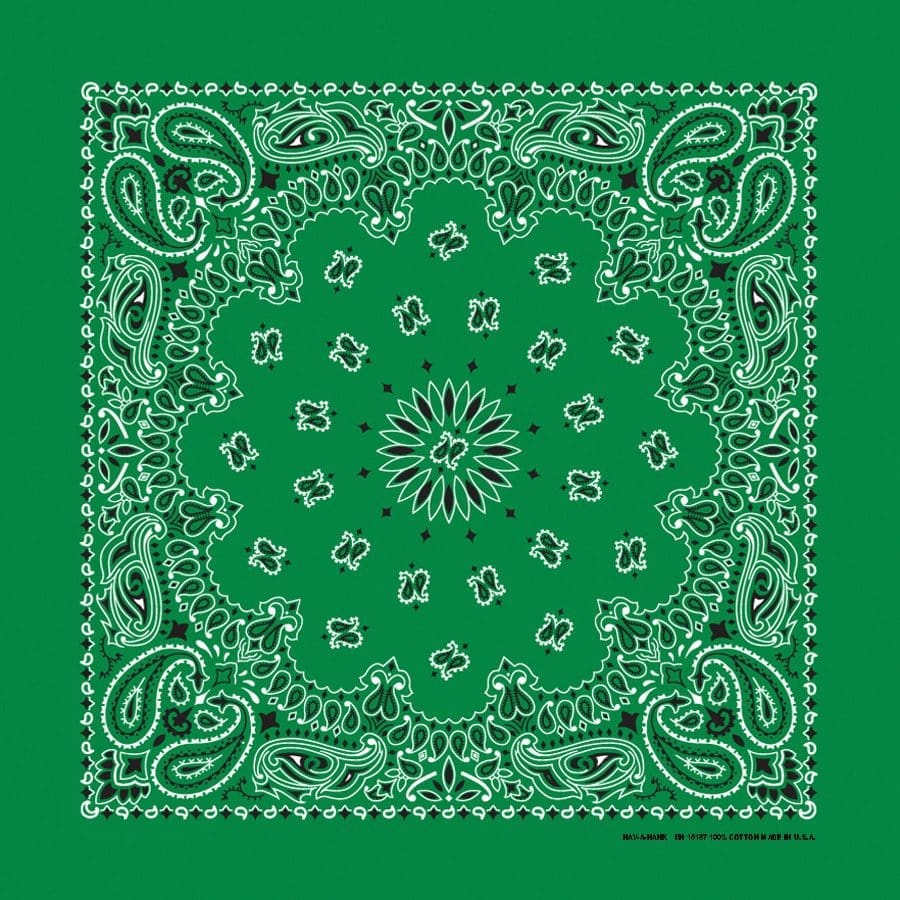 Classic Paisley 100% Cotton Bandana with Custom Chainstitch