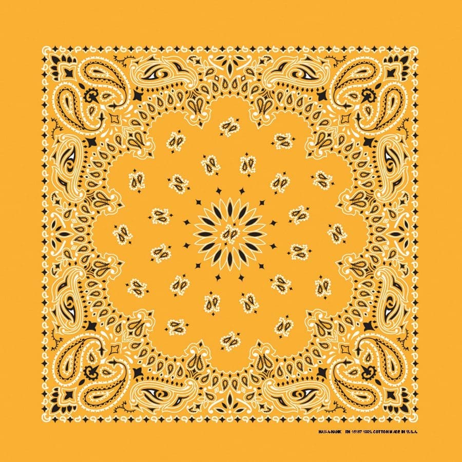 Classic Paisley 100% Cotton Bandana with Custom Chainstitch