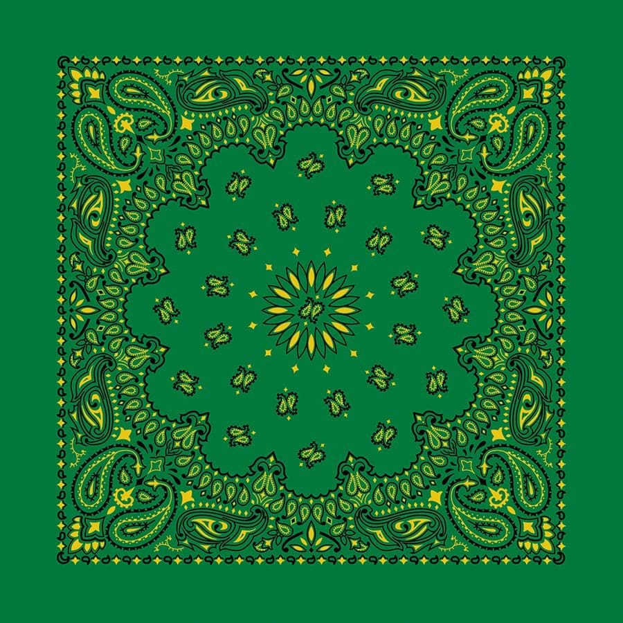 Classic Paisley 100% Cotton Bandana with Custom Chainstitch