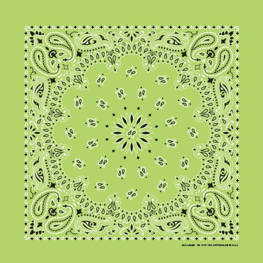 Classic Paisley 100% Cotton Bandana with Custom Chainstitch