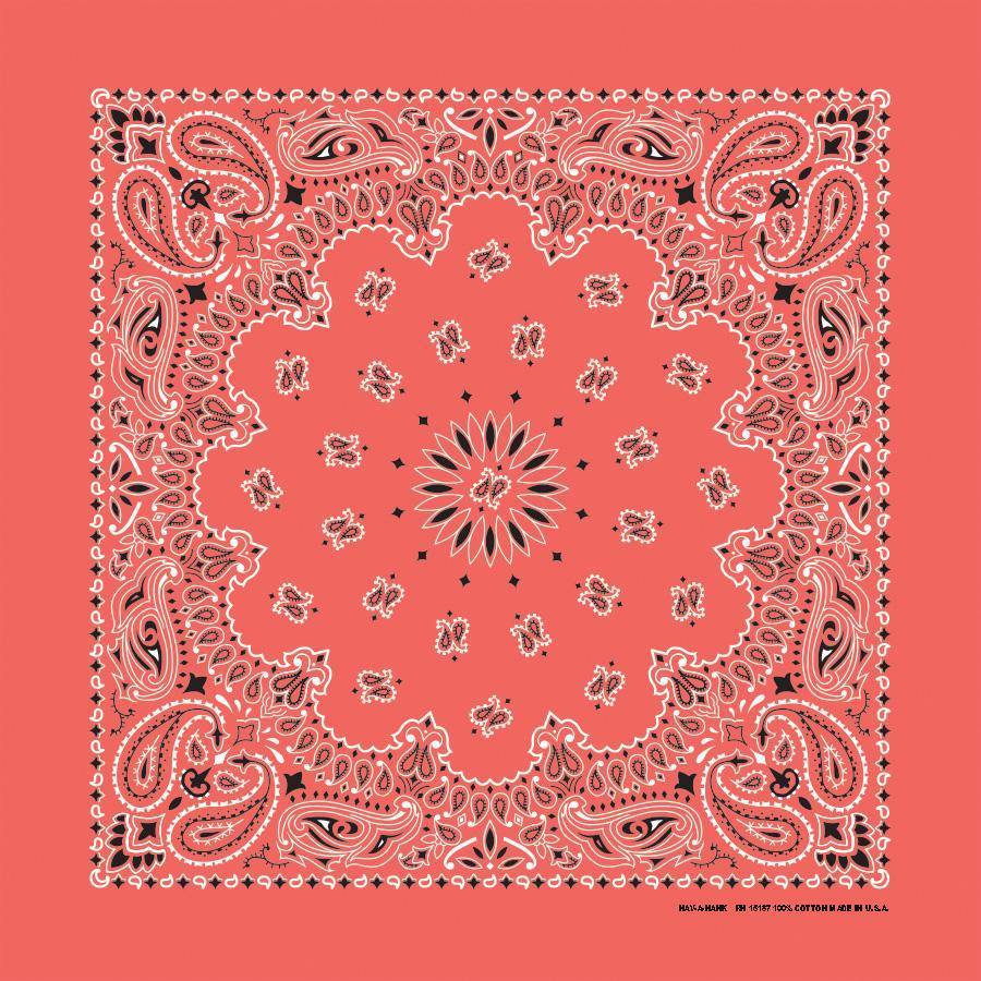 Classic Paisley 100% Cotton Bandana with Custom Chainstitch