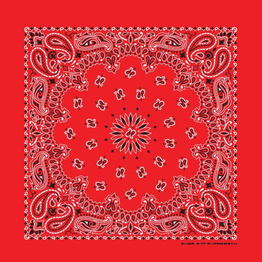 Classic Paisley 100% Cotton Bandana with Custom Chainstitch